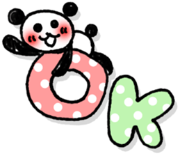 Hand-painted panda 13 sticker #14137279