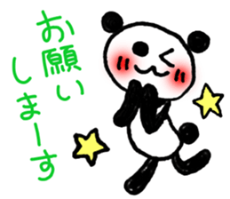 Hand-painted panda 13 sticker #14137288