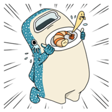 Shrimp & Whale shark sticker #14137854