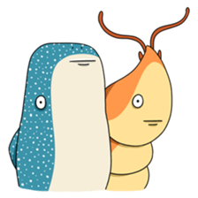 Shrimp & Whale shark sticker #14137856