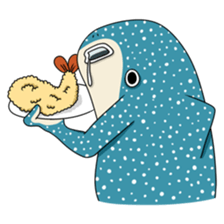 Shrimp & Whale shark sticker #14137858