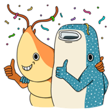 Shrimp & Whale shark sticker #14137861