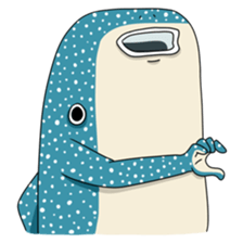 Shrimp & Whale shark sticker #14137862