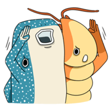 Shrimp & Whale shark sticker #14137864
