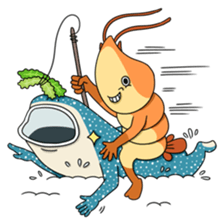 Shrimp & Whale shark sticker #14137876