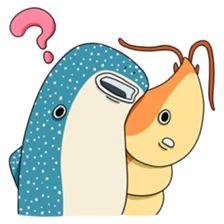 Shrimp & Whale shark sticker #14137880