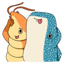 Shrimp & Whale shark sticker #14137881