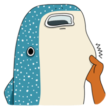 Shrimp & Whale shark sticker #14137882