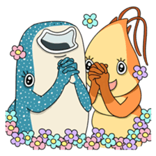 Shrimp & Whale shark sticker #14137888