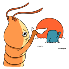 Shrimp & Whale shark sticker #14137890