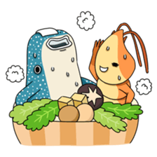 Shrimp & Whale shark sticker #14137891