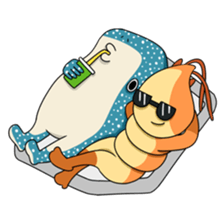 Shrimp & Whale shark sticker #14137892