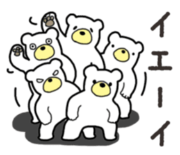 Five White Bears sticker #14141606