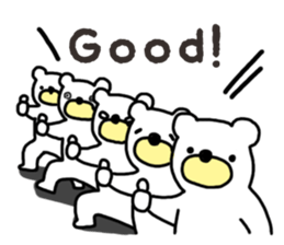 Five White Bears sticker #14141628