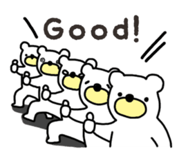 Five White Bears sticker #14141628