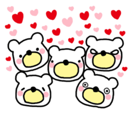 Five White Bears sticker #14141631