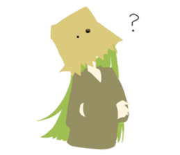Paper bag girls sticker #14141884