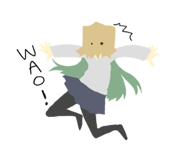 Paper bag girls sticker #14141895