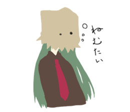 Paper bag girls sticker #14141909