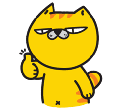 Skateboard cat WOOPS sticker #14142046