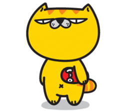 Skateboard cat WOOPS sticker #14142047