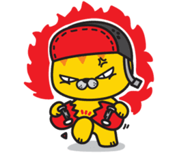 Skateboard cat WOOPS sticker #14142049