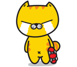 Skateboard cat WOOPS sticker #14142052