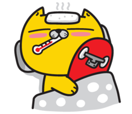 Skateboard cat WOOPS sticker #14142054