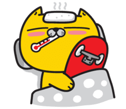 Skateboard cat WOOPS sticker #14142054