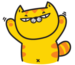 Skateboard cat WOOPS sticker #14142055