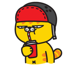 Skateboard cat WOOPS sticker #14142057