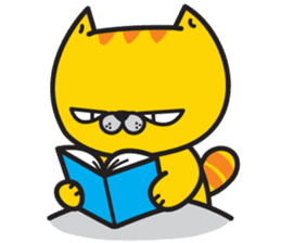 Skateboard cat WOOPS sticker #14142058