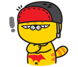 Skateboard cat WOOPS sticker #14142059