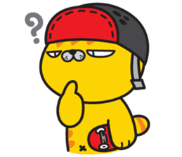 Skateboard cat WOOPS sticker #14142068