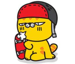 Skateboard cat WOOPS sticker #14142072