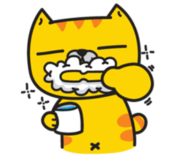 Skateboard cat WOOPS sticker #14142074