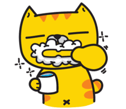 Skateboard cat WOOPS sticker #14142074