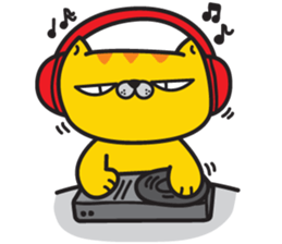 Skateboard cat WOOPS sticker #14142077