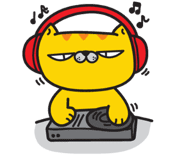 Skateboard cat WOOPS sticker #14142077