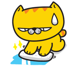 Skateboard cat WOOPS sticker #14142080