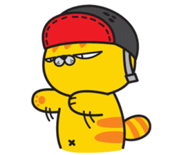Skateboard cat WOOPS sticker #14142083