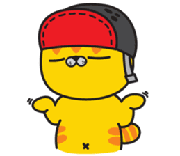 Skateboard cat WOOPS sticker #14142085