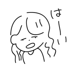 girl in a bad mood. sticker #14144470