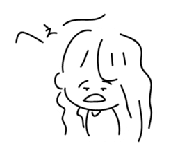 girl in a bad mood. sticker #14144472
