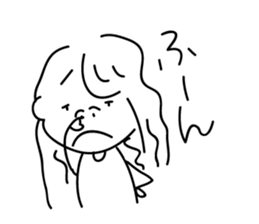 girl in a bad mood. sticker #14144473