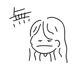 girl in a bad mood. sticker #14144476
