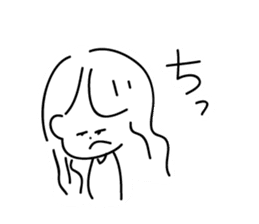 girl in a bad mood. sticker #14144482