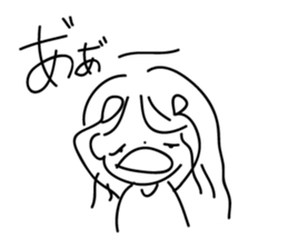 girl in a bad mood. sticker #14144484