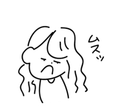 girl in a bad mood. sticker #14144485
