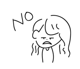 girl in a bad mood. sticker #14144488